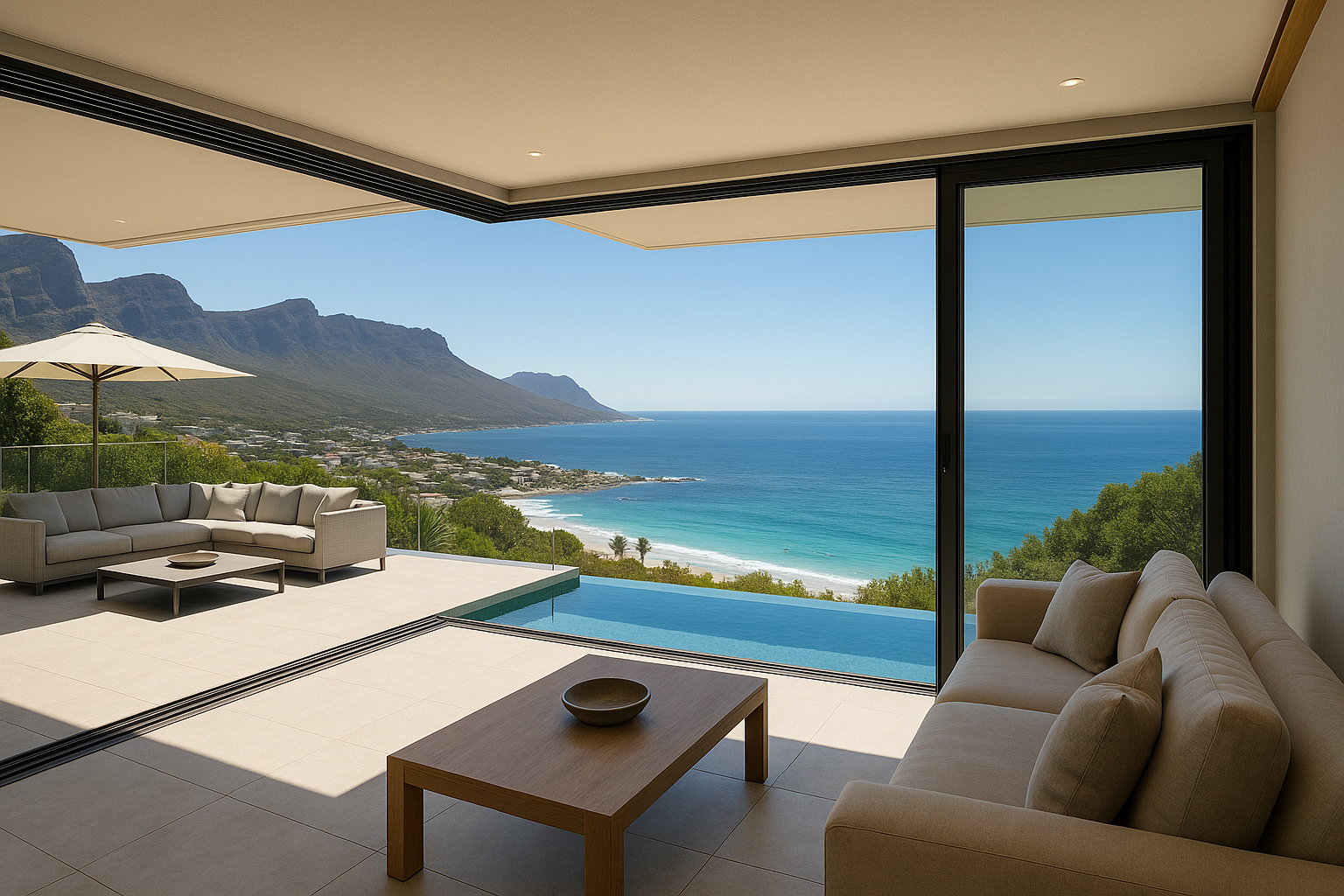 Beautiful view of Camps Bay, Cape Town